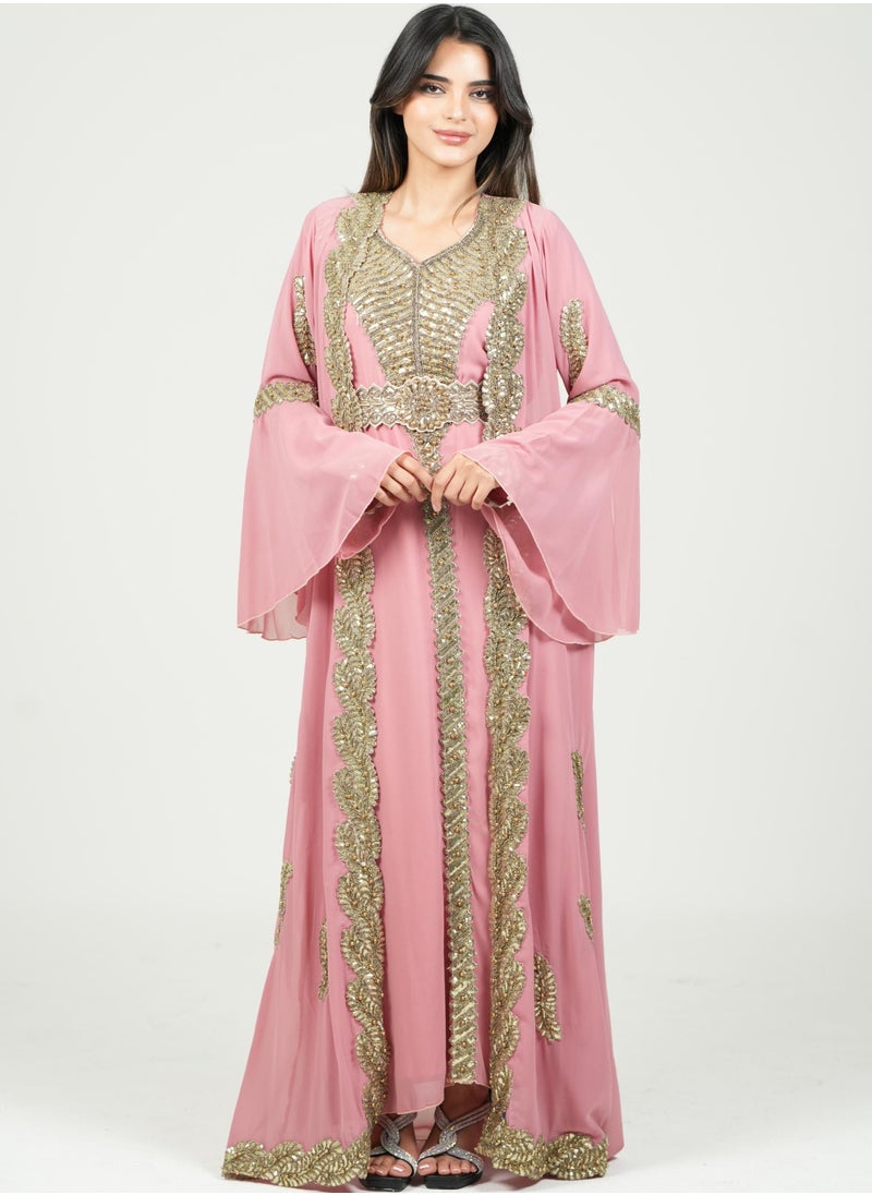 AL BENT AL SHARQIEH women kaftan dress jalabia  - Image 1
