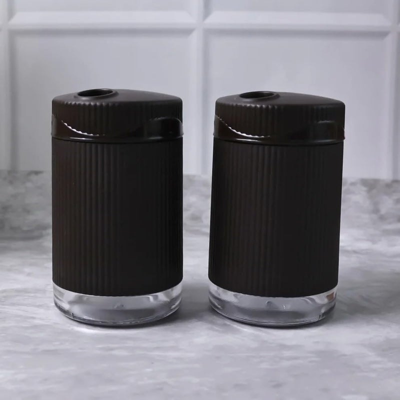 SUPERMOM Spice Box – Salt & Pepper Dispenser Set – Sleek Design Unbreakable Plastic Seasoning Shaker, BPA-Free & Reusable Easy Grip Seasoning Jars for Kitchen & Dining Tables & Restaurants (Plastic) - Image 2