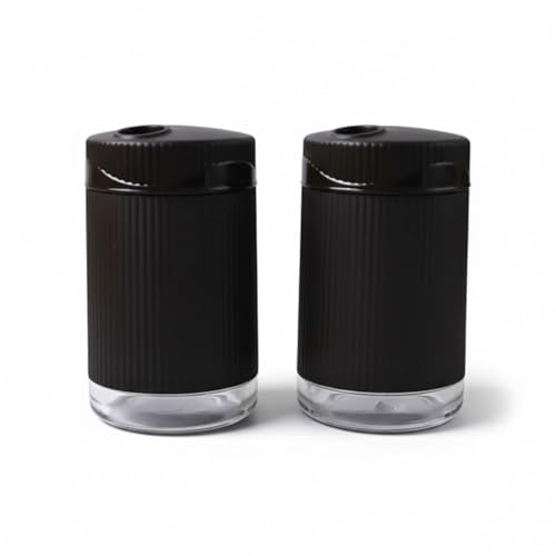 SUPERMOM Spice Box – Salt & Pepper Dispenser Set – Sleek Design Unbreakable Plastic Seasoning Shaker, BPA-Free & Reusable Easy Grip Seasoning Jars for Kitchen & Dining Tables & Restaurants (Plastic) - Image 1