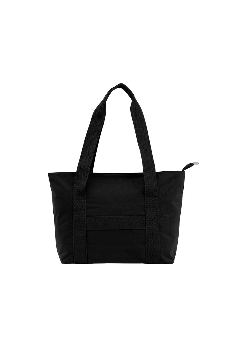 CAPRICE COLLECTION Versatile Large Shoulder Bag – Water-Resistant Nylon Handbag with Front Pocket, Luggage Strap, Multi Compartments, & Shoulder Strap – Lightweight Daily & Travel Bag, Black - Image 5