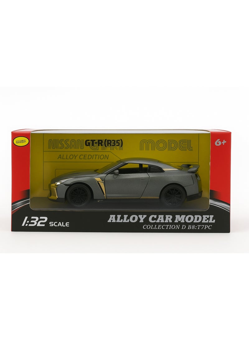 Toy Factory - B21012 Die-Cast Nissan GTR 1:32 Scale Metal Sports Car Model – Openable Doors, Collectible Toy for Kids & Adults, Premium Diecast Vehicle - Image 1