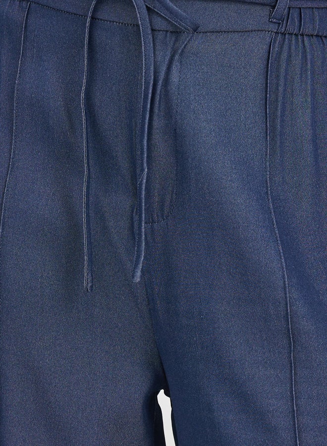 Styli Elasticated Waistband Wide Leg Jeans with Drawstring - Image 3