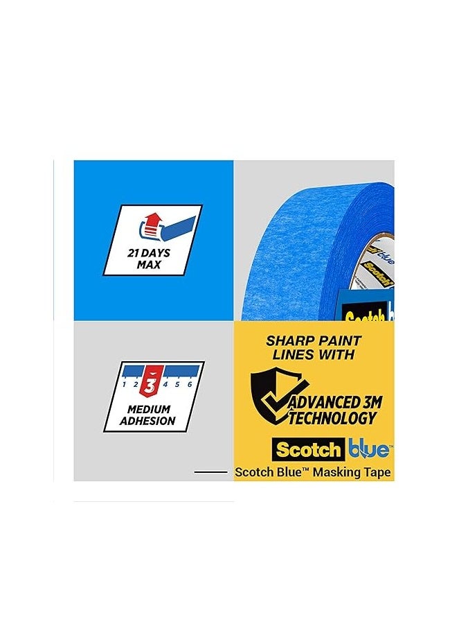 Scotch  ScotchBlue Advanced 2093 UK Sharp Lines Enhanced Masking Tape for Skirting Boards Doors Windows or Vinyl, Blue, 24mm  - Image 4