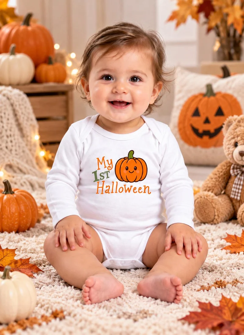 بيبي كلو My First Halloween Cute Pumpkin Cotton Romper