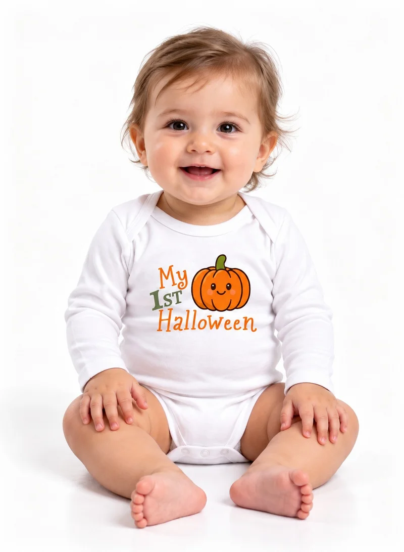 بيبي كلو My First Halloween Cute Pumpkin Cotton Romper