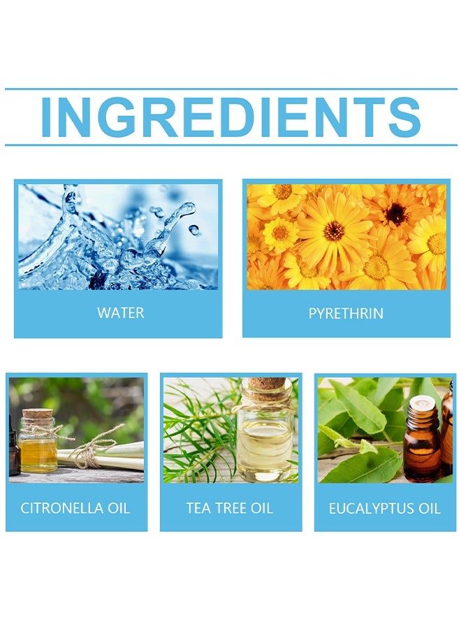 JUE-FISH 120ml Bed Bugs Killer Spray, Low Odor Roach & Fly Killer Spray, Plant-Based Actives Kill Insects & Bugs On Contact, Non-Greasy, Repellent Indoor Flea Moth Bugs Bed Bugs, No Stains, Fresh Scent - Image 3