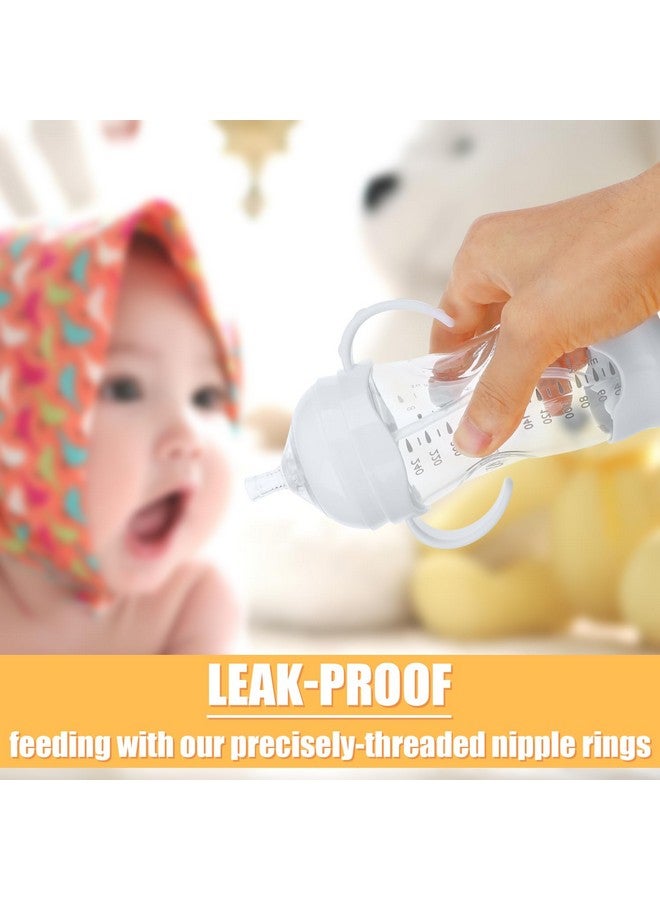 4pcs Replacement Baby Bottle Nipple Rings for Avent Bottles, Baby Bottle Screw Rings BPA-Free Bottle Nipple Collars Rings Compatible with Avent Natural Plastic & Glass Bottles