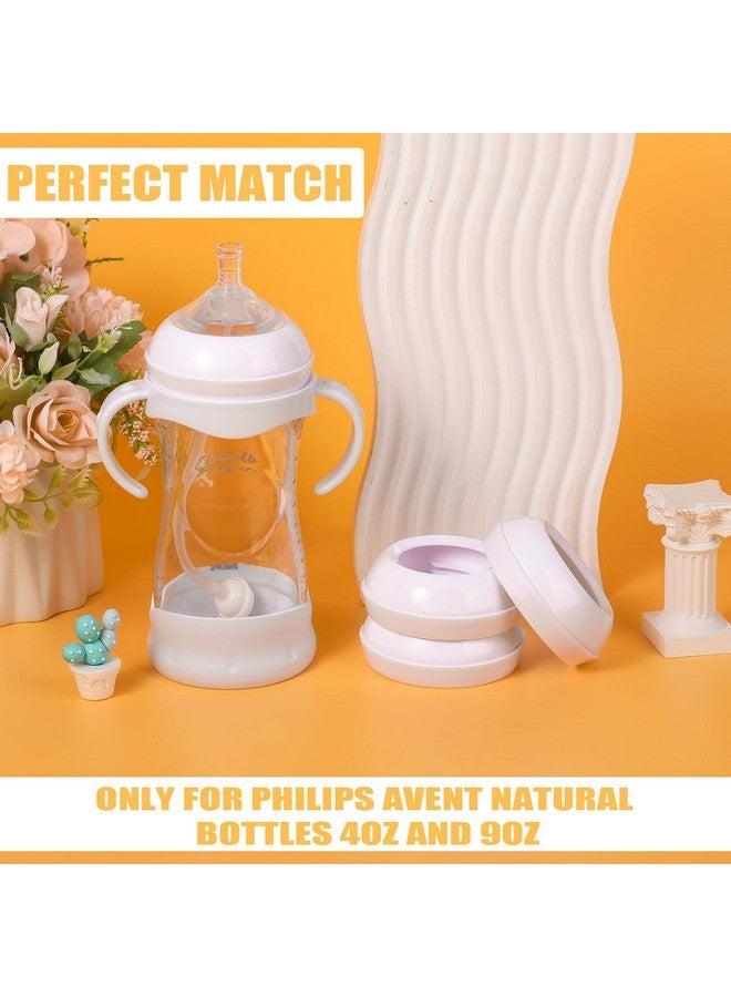 4pcs Replacement Baby Bottle Nipple Rings for Avent Bottles, Baby Bottle Screw Rings BPA-Free Bottle Nipple Collars Rings Compatible with Avent Natural Plastic & Glass Bottles