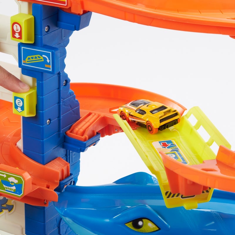 Mattel Games Mattel - Hot Wheels City Shark Escape Track Set with 1/64 Car Playset - HDP06 - Image 5