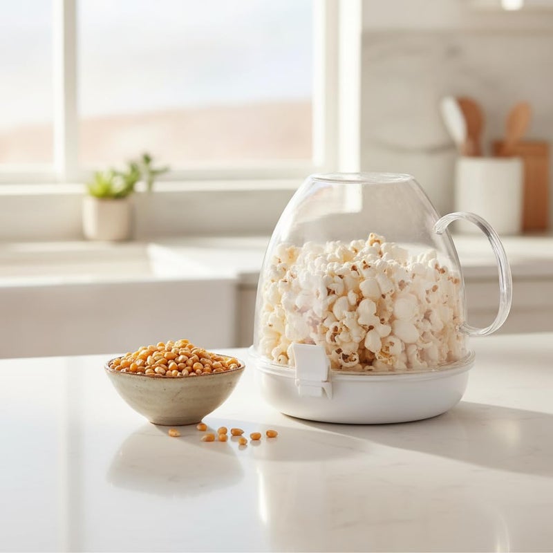Popcorn Maker In The Microwave - White Color - Image 3