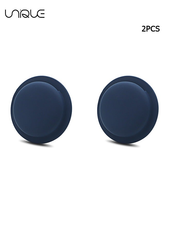 Unique 2 Packs AirTag Case, AirTag Holder, AirTag Accessories, Silicone Pasteable,Waterproof-Anti-Scratch Sticker AirTag Case, Air Tag Holder for Kids(Midnight Blue) - Image 1