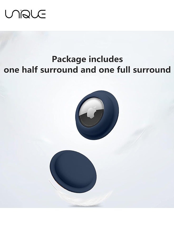 Unique 2 Packs AirTag Case, AirTag Holder, AirTag Accessories, Silicone Pasteable,Waterproof-Anti-Scratch Sticker AirTag Case, Air Tag Holder for Kids(Midnight Blue) - Image 4