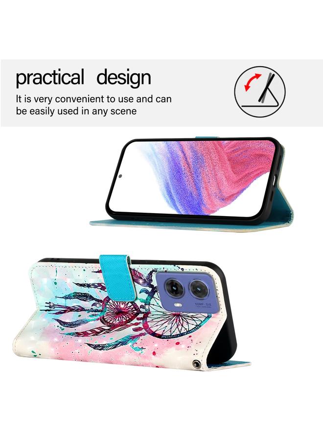 S-TOP Case For Motorola Moto G85 3D Painting Horizontal Flip Leather Phone Case - Image 3