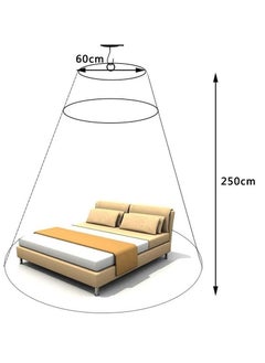 MARGOUN Round Hoop Mosquito Net for Bed, King Size Bed Canopy Hanging Curtain Netting, Princess Round Hoop Sheer Bed Canopy for All Kids Baby Cribs and Adult Beds Fit Twin, Full, Queen - PURPLE  - Image 2