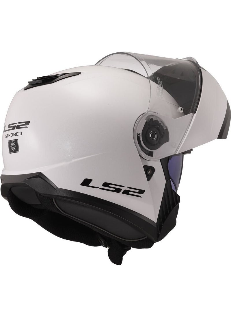 LS2 - Strobe 2 Chin Open Helmet (White) - Image 1