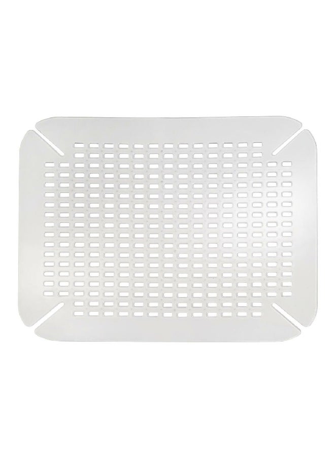 InterDesign Flexible Vinyl Kitchen Counter Sink Mat White 0.2 x 15 x 20 Inch 59060ES  - Image 2