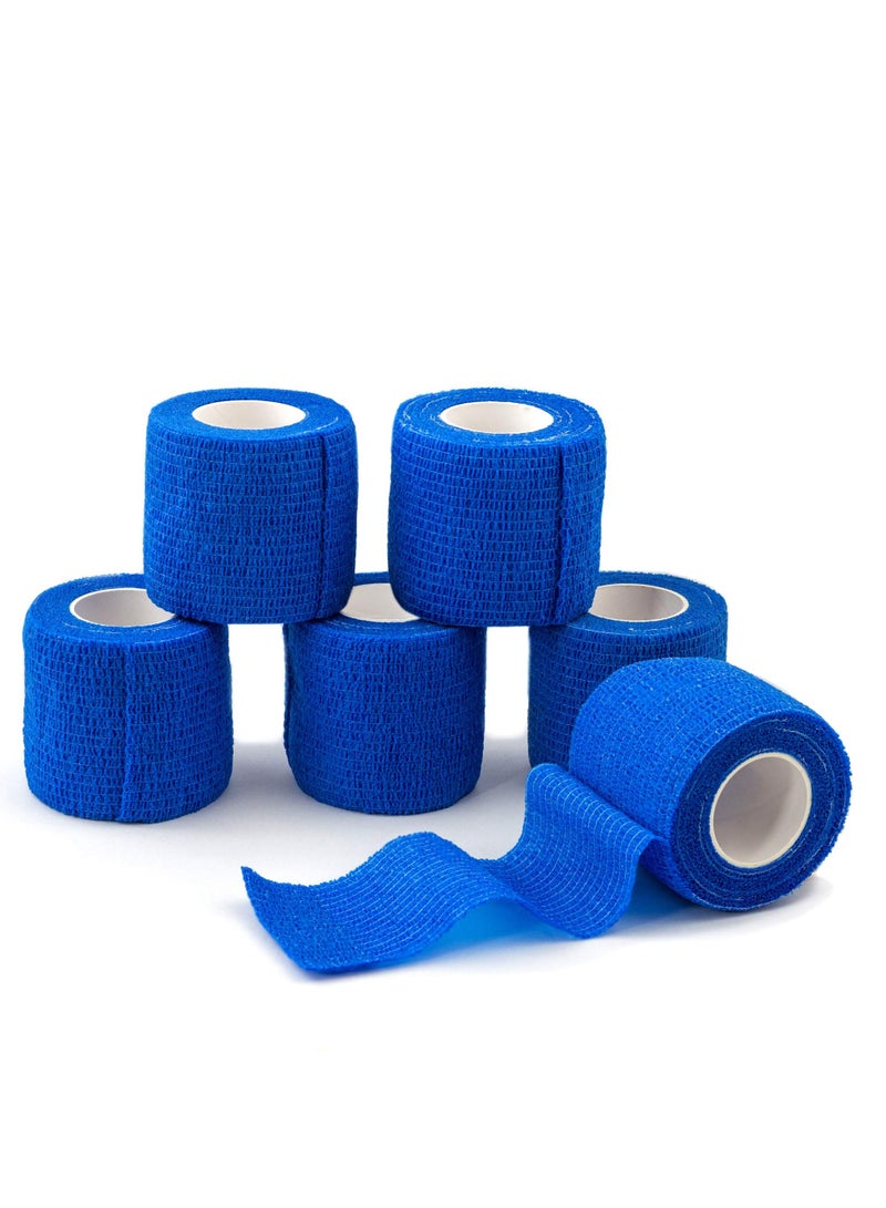 Cobest Adherent Wrap ,Tape Blue Color Cut Resistant Tape, No Cut Tape Self Adhesive Cohesive Bandage for Stretch Athletic Wood Carving - Image 1