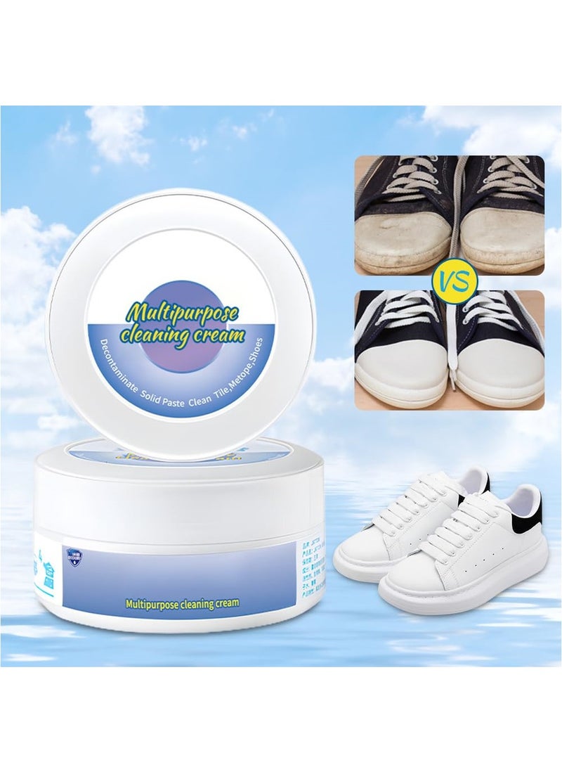 SYOSI 2023 New Multi-Functional Cleaning And Stain Removal Cream, White Shoe Cleaning Cream with Sponge, Premium Quick Clean Shoes Stain Removal Cream, White Shoe Cleaner Deep Cleaning (3PCS) - Image 4