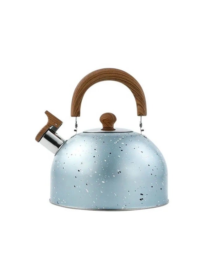 Stainless Steel Large Capacity Sound Kettle Wood Grain Kettle Outdoor Teapot Spray Color Gas Induction Cooker Applicable-Color:Star Point Color (wood Grain Handle)-Capacity:2L - Image 5