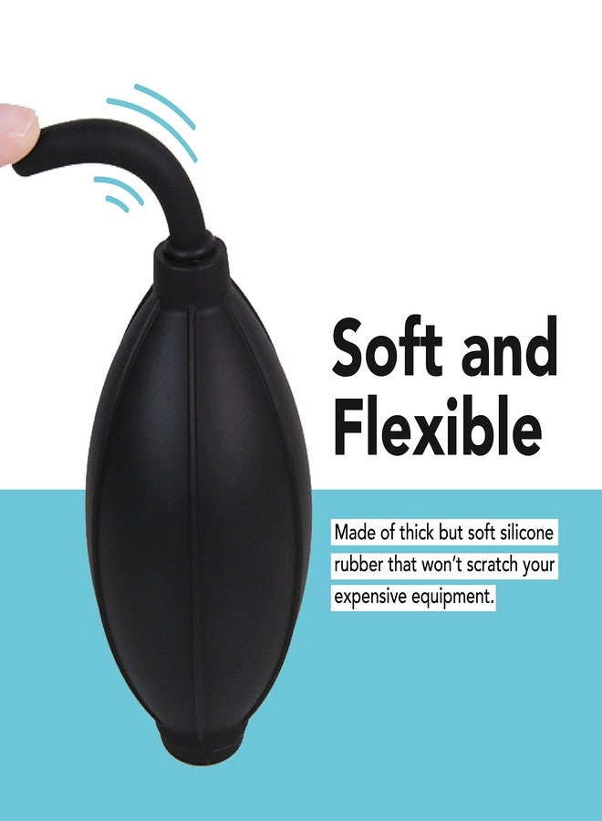 Foto&Tech Silicone Rubber Dust Blower with Soft Nozzle for DSLR Cameras LCD Screen Gaming Console Lens PC Motherboard Keyboard, Hand Air Blaster for Photography Cleaning Gardening Arts (2 Pieces) - Image 2