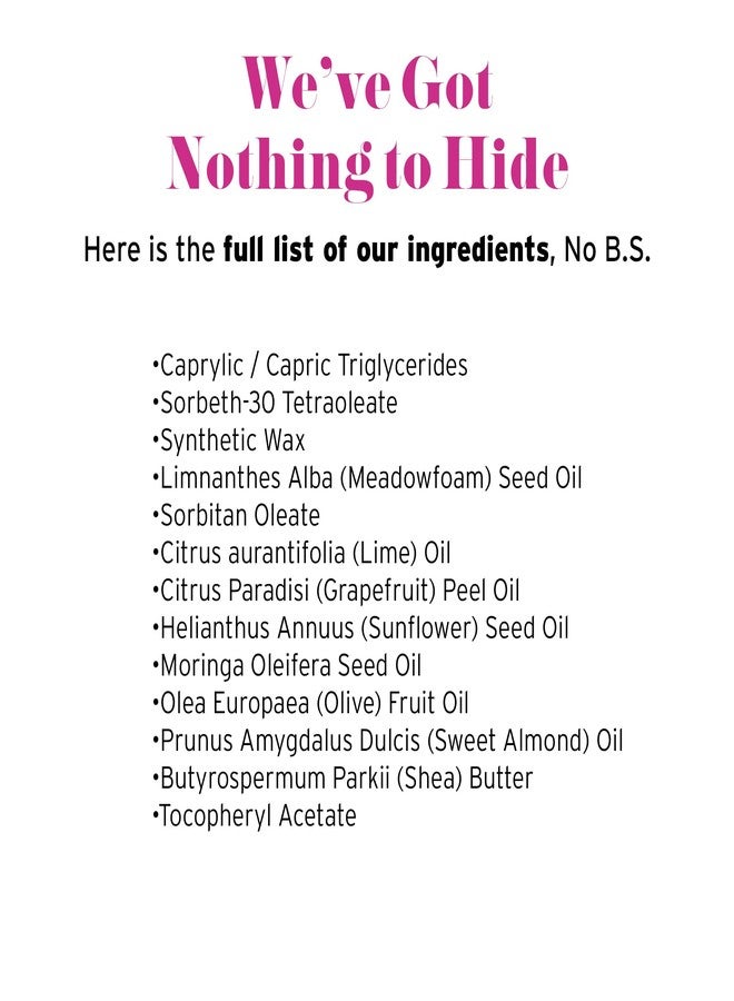 NO B. S. NO BAD STUFF No Bad Stuff - Cleansing Melt with Moringa Oil, Shea Butter, Vitamin E, and Lime Oil, Facial Cleanser Balm, 3.52oz - Image 3