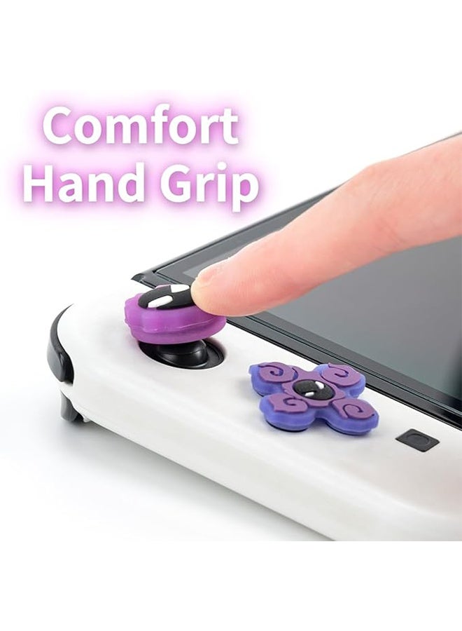 An Cross D-Pad Button Caps Thumb Grips Set, Luminous 3D Buttons Sticker, Joystick Cap Cross Button Sticker, Compatible with Nintendo Switch/OLED Controller - Image 5