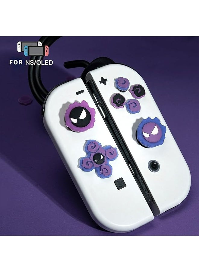 An Cross D-Pad Button Caps Thumb Grips Set, Luminous 3D Buttons Sticker, Joystick Cap Cross Button Sticker, Compatible with Nintendo Switch/OLED Controller - Image 2
