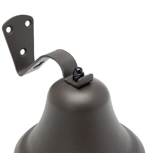 WMM Black Hanging Dinner Bell with Outdoor Mount, Indoor Use, Nautical/Door/Church Design, Rope Included - Image 4