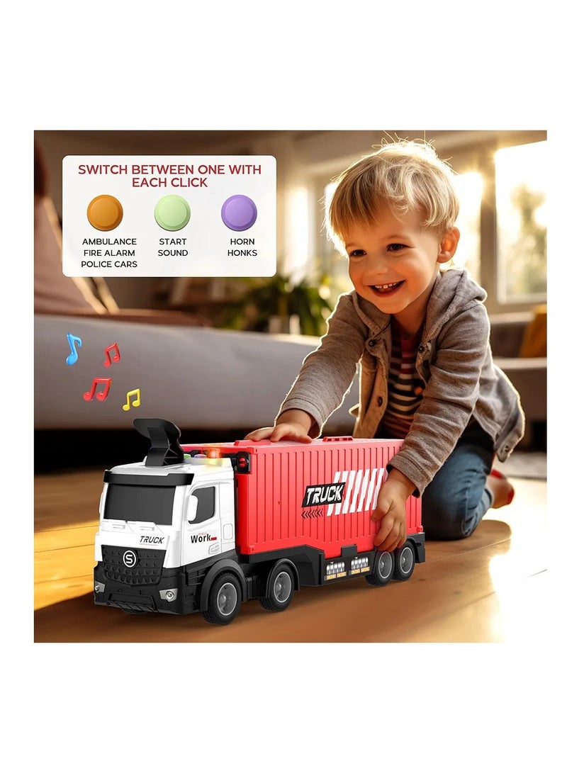 Racing Car Toy with Slots and Foldable Container Toy with 8 Alloy Cars, Car Playset for Kids Ages 3 and Up, Boys Girls - Image 2