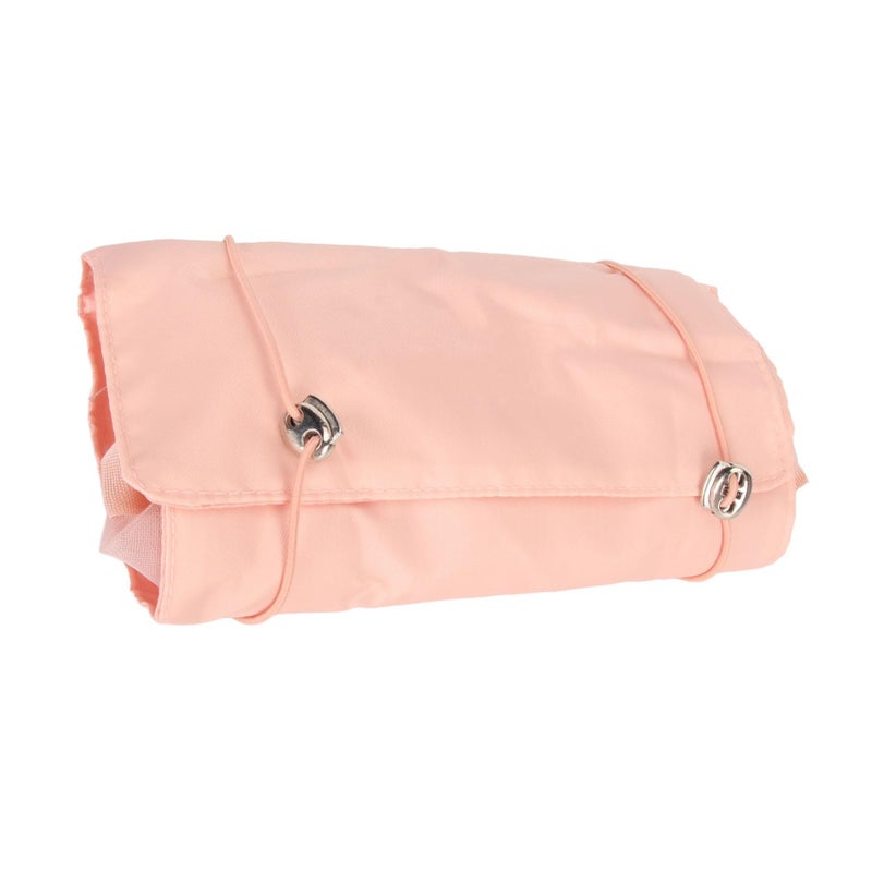 Pink Hanging Toiletry Bag 4 In 1 Detachable Cosmetic Organizer Foldable Travel Makeup Bag Durable Nylon - Image 3