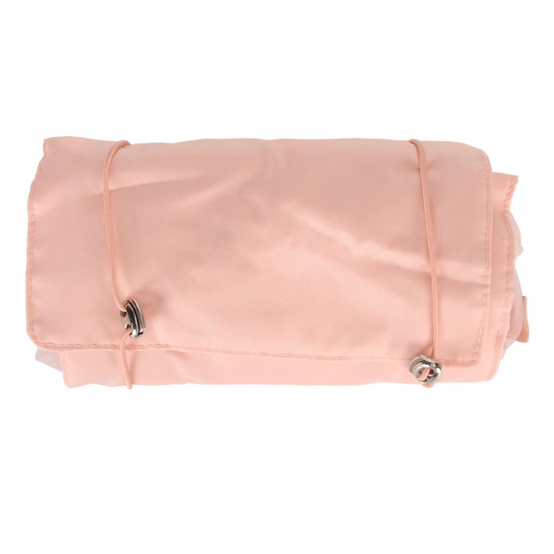 Pink Hanging Toiletry Bag 4 In 1 Detachable Cosmetic Organizer Foldable Travel Makeup Bag Durable Nylon - Image 2