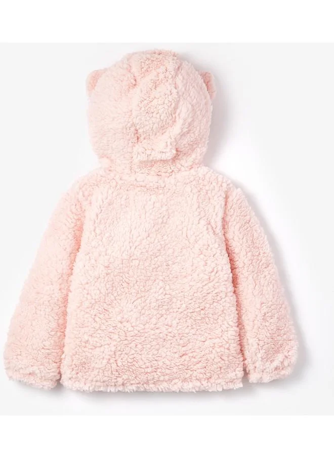 جون June Baby Plush Coat Pink