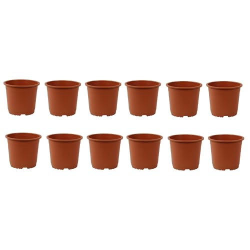 CAPPL 9 Inch (22 cm) Plastic Pot Round (Terracotta, 12 Pieces) - Image 1