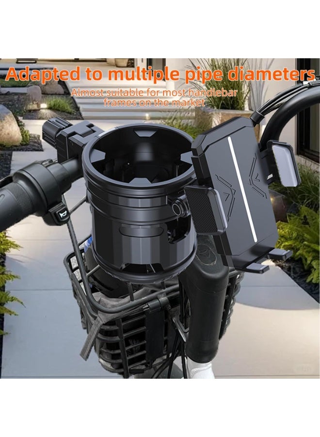 Bukela 3-in-1 Stroller Cup Phone Holder, Multifunctional Stroller Cup Holder Attachment with 360° Adjustable Phone Mount, Cup Holder for Walker, Wheelchair, Strollers, Anti-Slip & Easy Install - Image 5