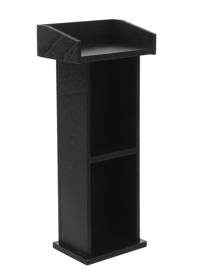 VOSAREA Miniature Wooden Podium Dollhouse 1:12 Scale Realistic Speaker's Stand for Dollhouse Decoration Tiny Furniture Accessory - Image 1