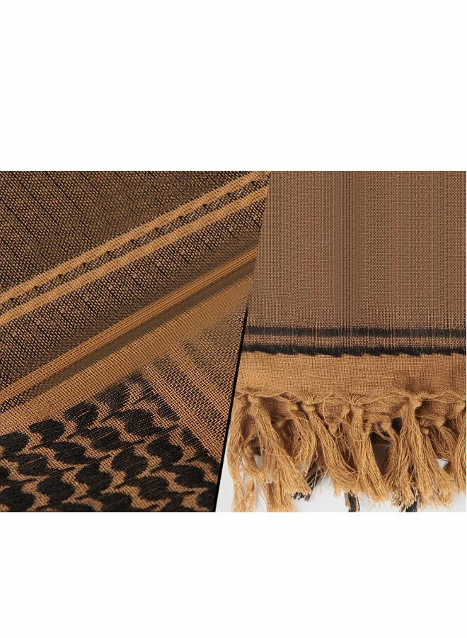 Tactical Shemagh Scarf for Men & Women - 100% Cotton Desert Keffiyeh Wrap with Tassels, 43x43 inches, Perfect for Outdoor Activities  - Image 5