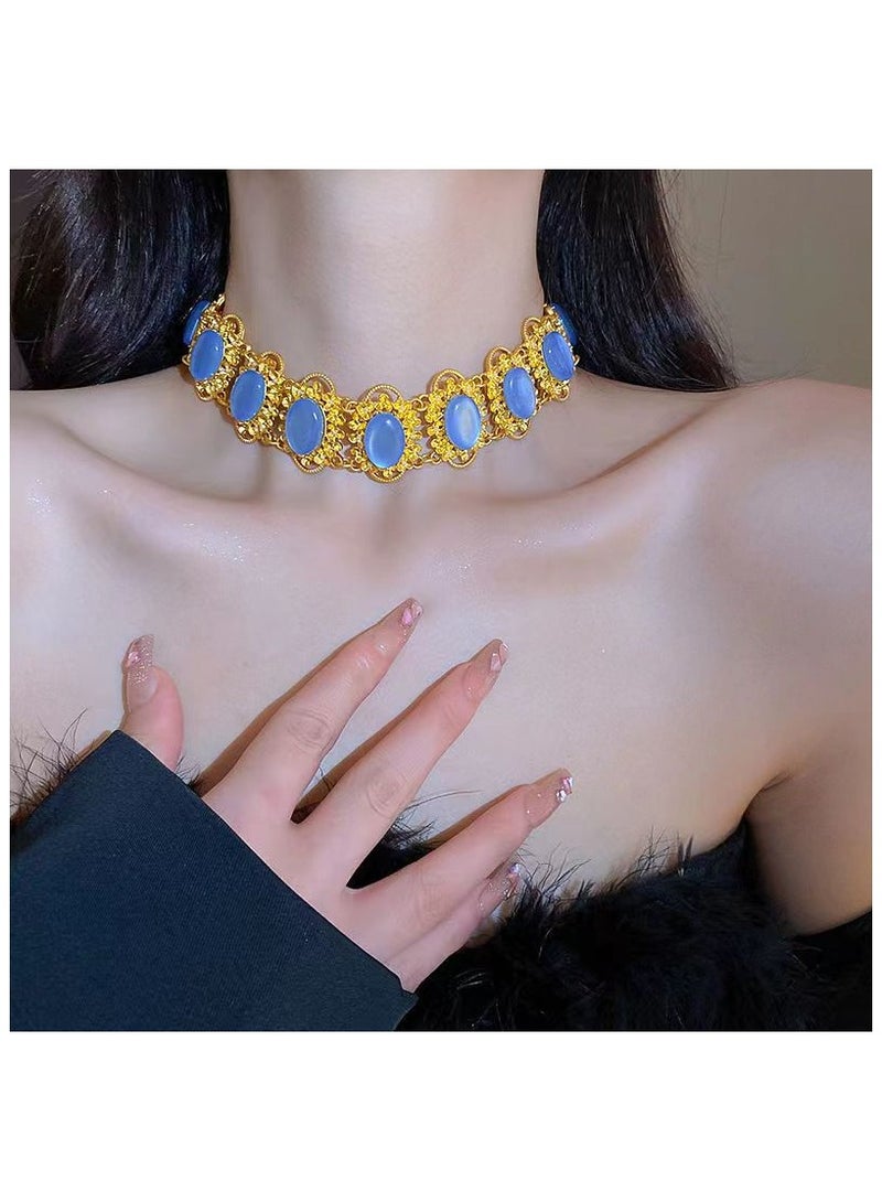 Literary and Artistic Retro Palace Style Design with a Sense of Collarbone Chain Luxury, Evening Party Necklace Decoration for Women  - Image 2