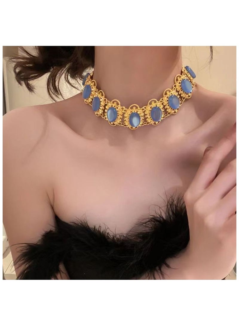 Literary and Artistic Retro Palace Style Design with a Sense of Collarbone Chain Luxury, Evening Party Necklace Decoration for Women  - Image 4