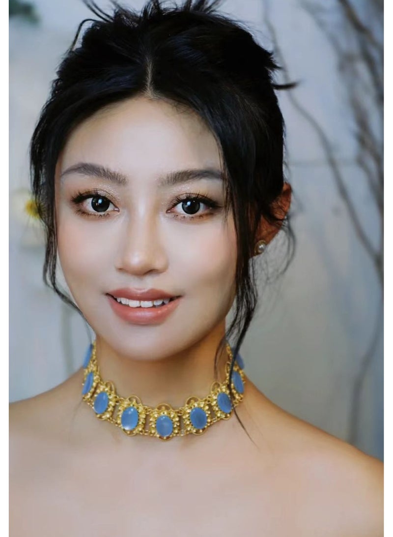 Literary and Artistic Retro Palace Style Design with a Sense of Collarbone Chain Luxury, Evening Party Necklace Decoration for Women  - Image 5