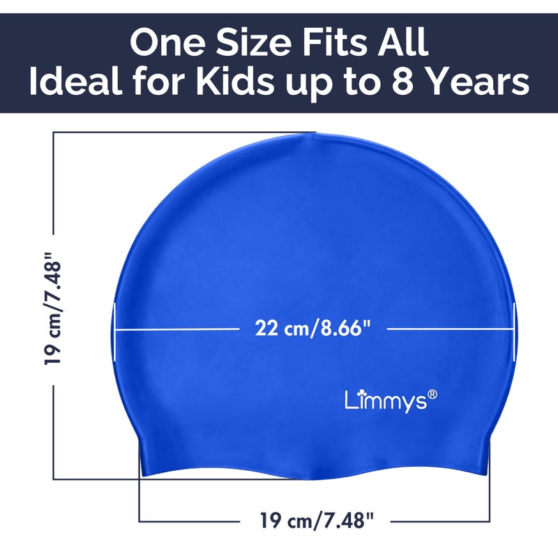 Limmys Kids Swim Cap â€“ 100% Silicone Swim Cap for Boys and Girls â€“ Soft, Stretchy & Comfortable Swimming Cap â€“ Designed for Comfort & Durability - Image 2