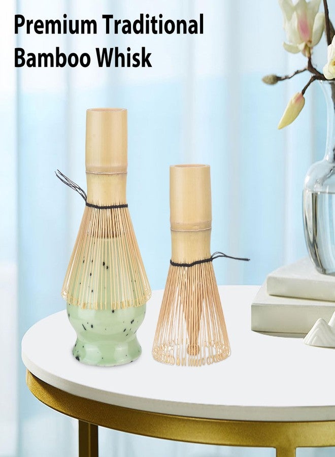 Irishom Matcha Whisk and Stand Set,Tea Spoon Ceramic Bowl Kit for Traditional Tea Ceremony - Image 3