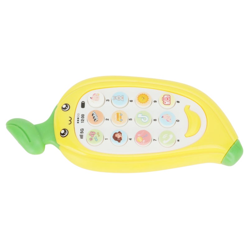 Baby Cell Phone Toy: Yellow Thick ABS Bilingual Early Learning Telephone - Food Grade Silicone Teething Cover for Teething Babies Toddlers Travel Gift - Image 5