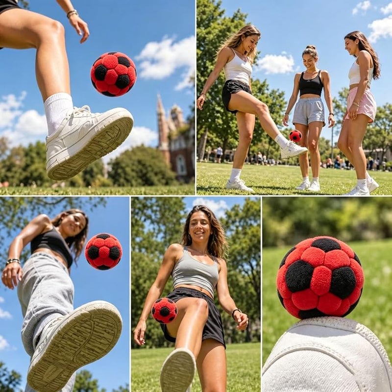 بيتا Soccer Footbag Dirtbag Sacks for Endless Outdoor Fun and Skill Challenges, Soft Durable Soccer Style Kick Bag for Foot Coordination Training, Stress Relief Toy - Image 3