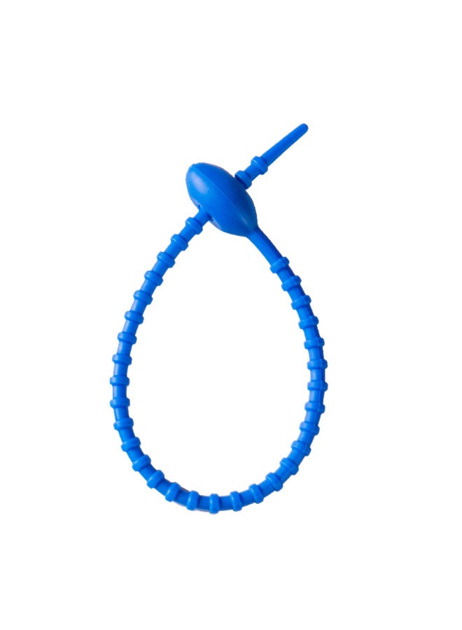 Loquat 210mm Silicone Cable Tie Data Line Finishing Winder DIY Keychain Jewelry Bag Blind Box Pendant Color Hanging-Color:Klein Blue - Image 1