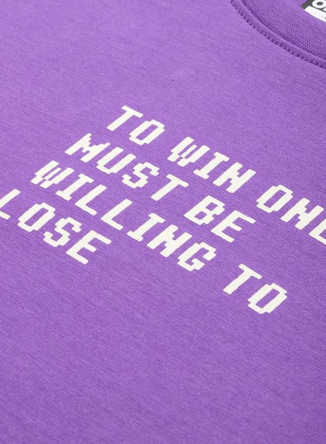 Difference of Opinion Women Purple Oversized Graphic T-Shirt - Image 2
