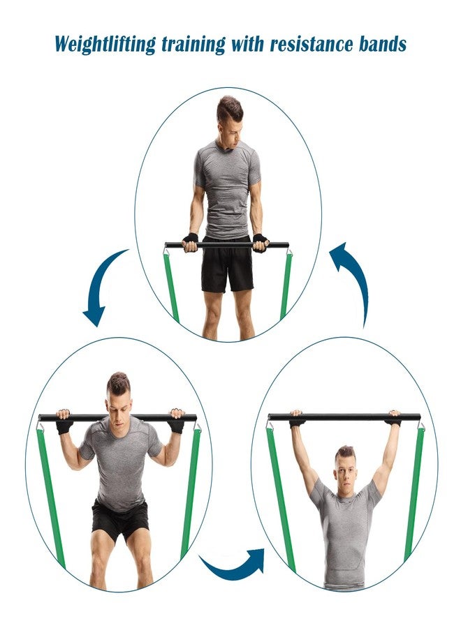 Prebene Resistance Band Bar, 26.4in or 39.4in, Workout Bar for Fitness, Portable Weightlifting Training, Suit for Home Exercise, Resistance Band Training (39.4 in (2024 up)) - Image 4