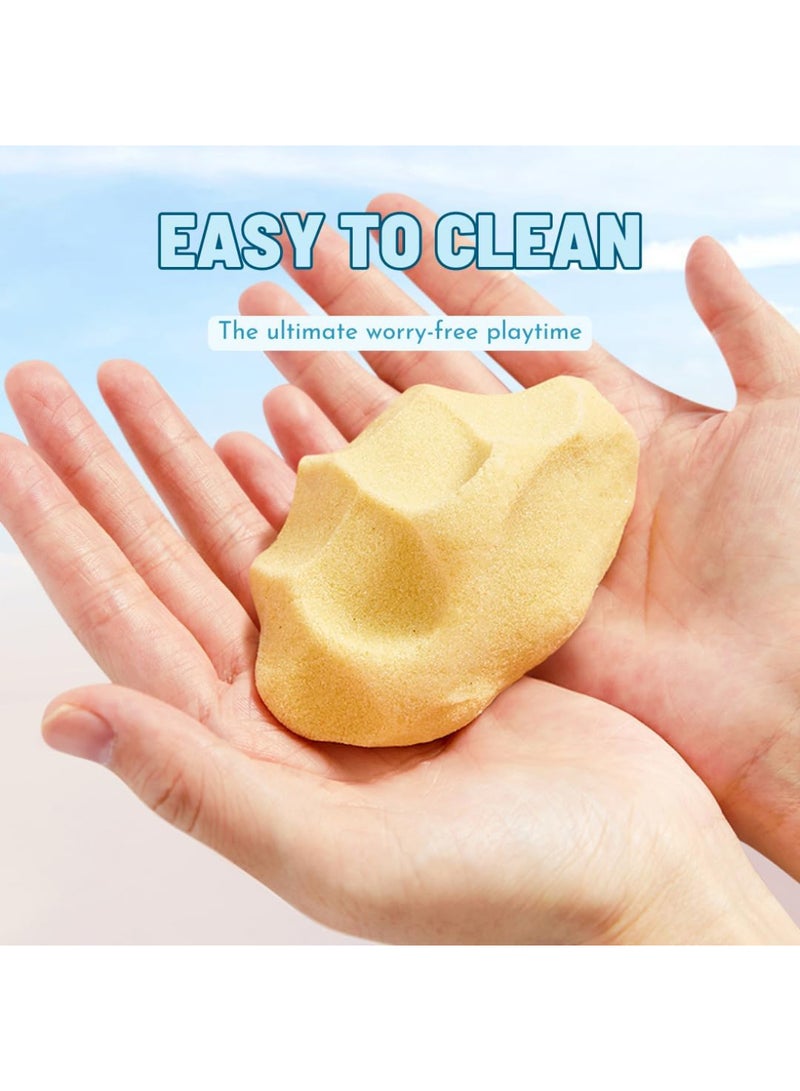 MiDeer Magic Sand Kinetic Sand Playset for Kids – 2kg Soft Sensory Sand with 23 Plastic Molds & Tools – Non-Toxic, Mess-Free Indoor & Outdoor Activity for Boys & Girls Ages 3-12 - Image 2