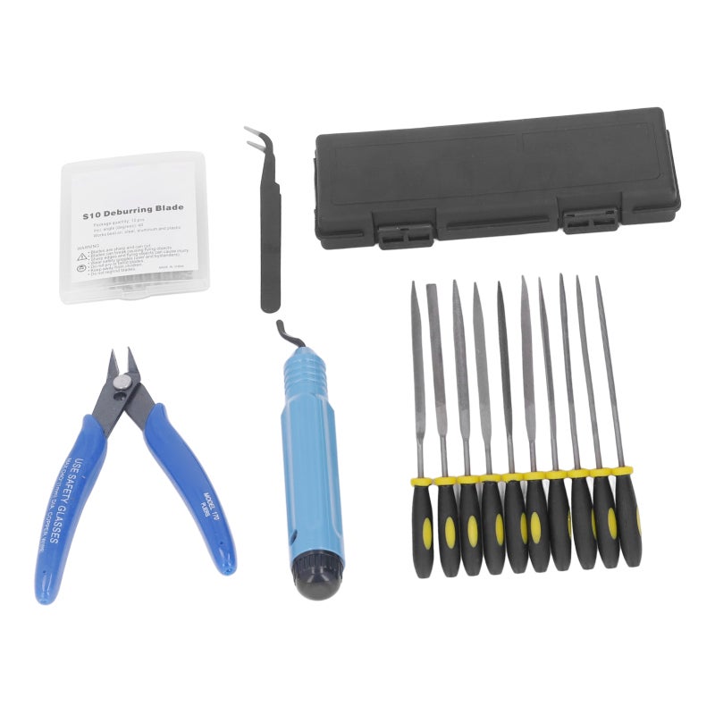3D Printing Tool Kit: 13 Trimming Tools 10 Files Tweezers Pliers - Durable ABS High-Speed Steel Compact Design for Classroom Laboratory Educational Settings - Image 1