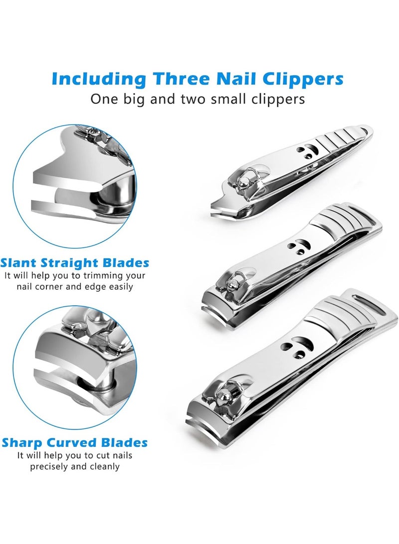 مجموعة مانيكير 12 في 1، مقص أظافر من الفولاذ المقاوم للصدأ، أدوات ملعقة أذن، أدوات مانيكير وباديكير مع حقيبة معدنية (ألوان حقيبة متنوعة) - Image 3
