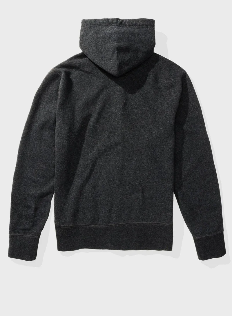 American Eagle Graphic Zip Through Hoodie